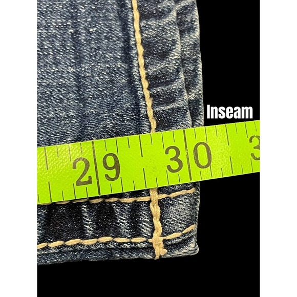 Seven 7 Premium Denim Slim Straight Women's Size 12 (36”) Blue Medium Wash - Picture 4 of 9